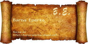 Barna Eperke névjegykártya